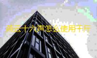 燕云十六声怎么使用千斤坠？